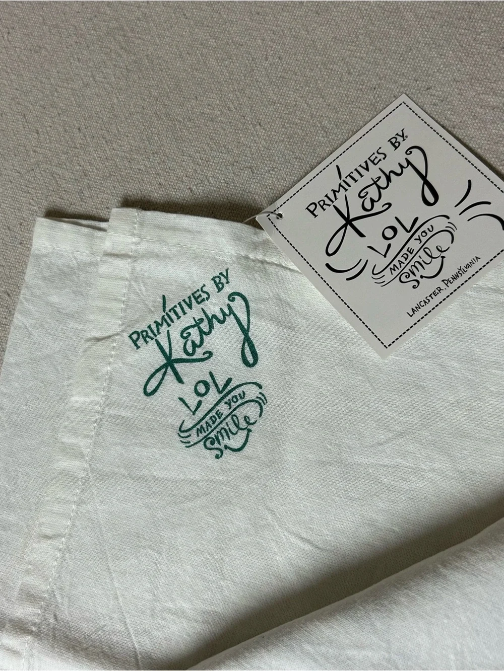 Beach Themed Kitchen Towel Beach Is My Happy Place White Flour Sack Dish Towel